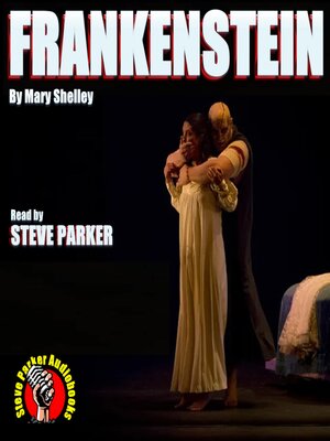 cover image of Frankenstein by Mary Shelley with immersive sound effects and music